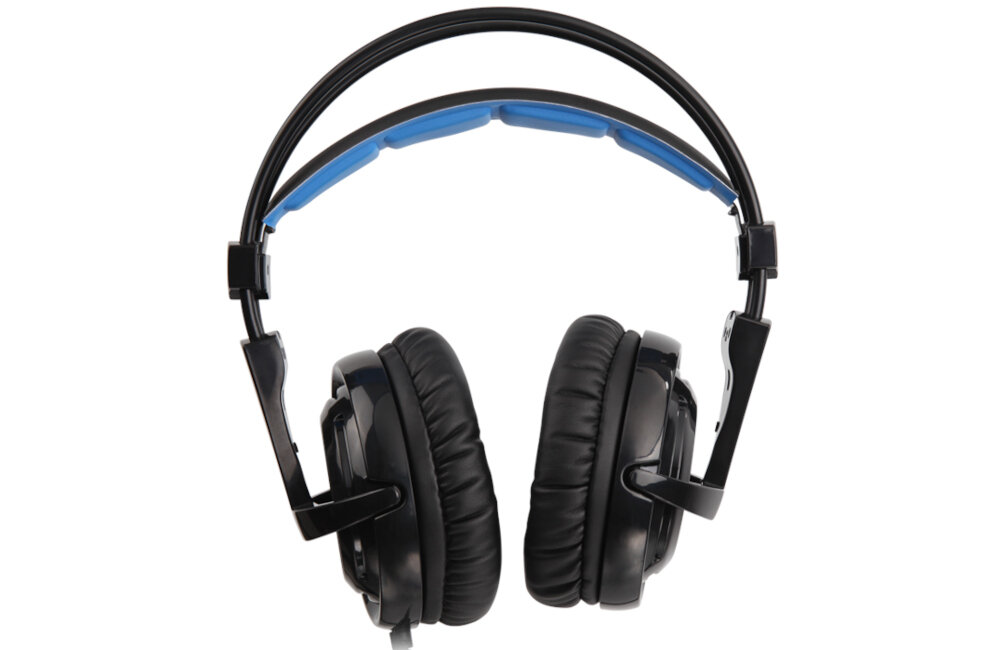 Słuchawki SADES Locust Plus jakość wykonanie oświetlenie RGB przetworniki impedancjałączność przewodowa mikrofon dookólny nauszniki pałąk przyciski sterujące