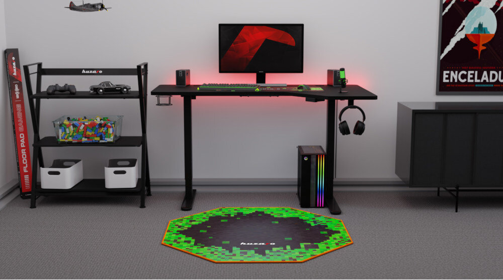 Mata pod fotel gamingowy HUZARO Floormat czystość wytrzymałość tkanina