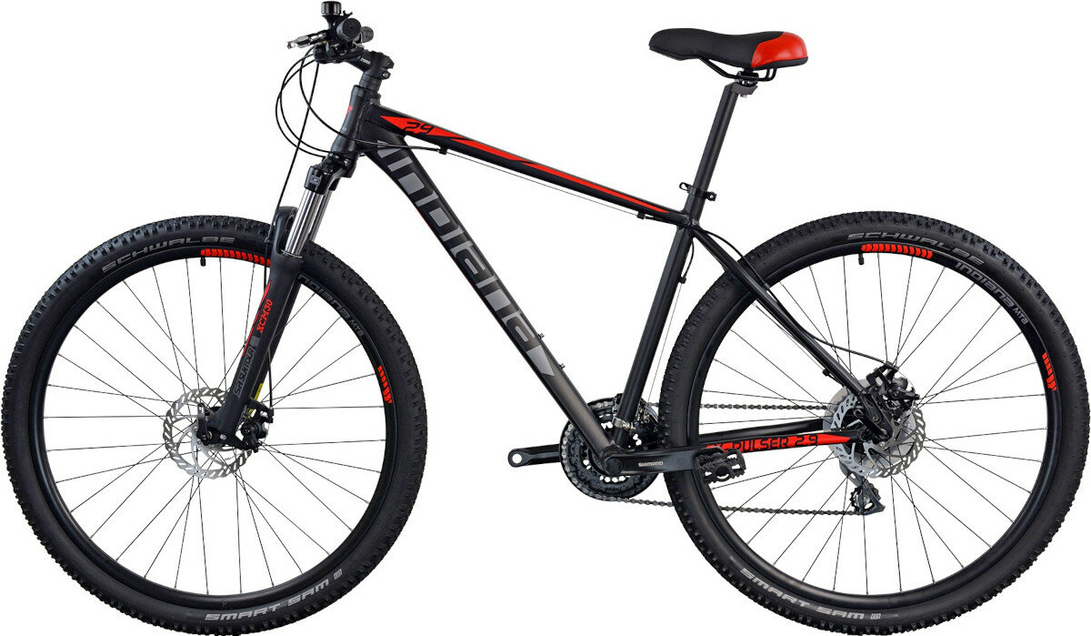 Rower gorski MTB INDIANA X-Pulser 2.9 M21 29 cali meski Czarno-czerwony wyglad front bok