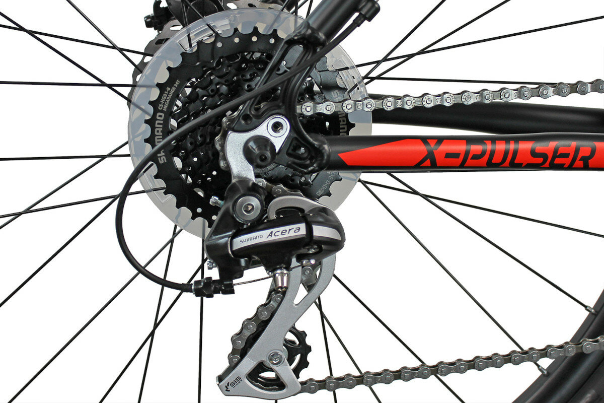Rower gorski MTB INDIANA X-Pulser 2.9 M21 29 cali meski Czarno-czerwony przerzutki shimano