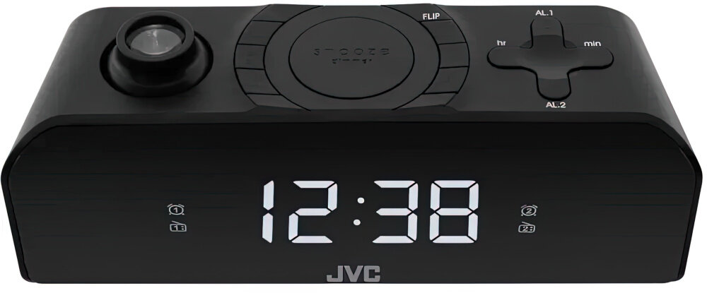 Radiobudzik JVC RA-E211B - design