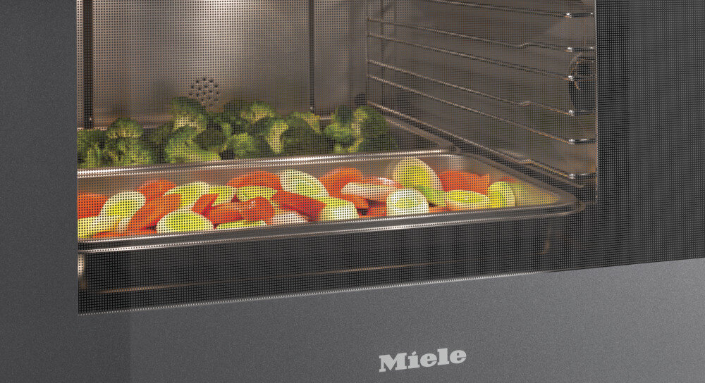 Urządzenie do gotowania na parze MIELE DG 2840 Czarny przezroczyste drzwiczki