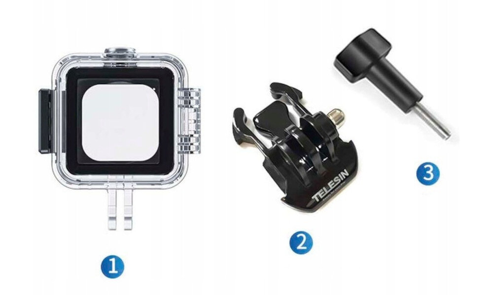 Obudowa TELESIN OA-WTP-001 do DJI Action 2 Przezroczysty mocowanie na statyw
