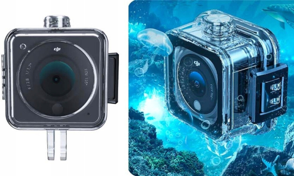 Obudowa TELESIN OA-WTP-001 do DJI Action 2 Przezroczysty przyciski do obslugi kamery