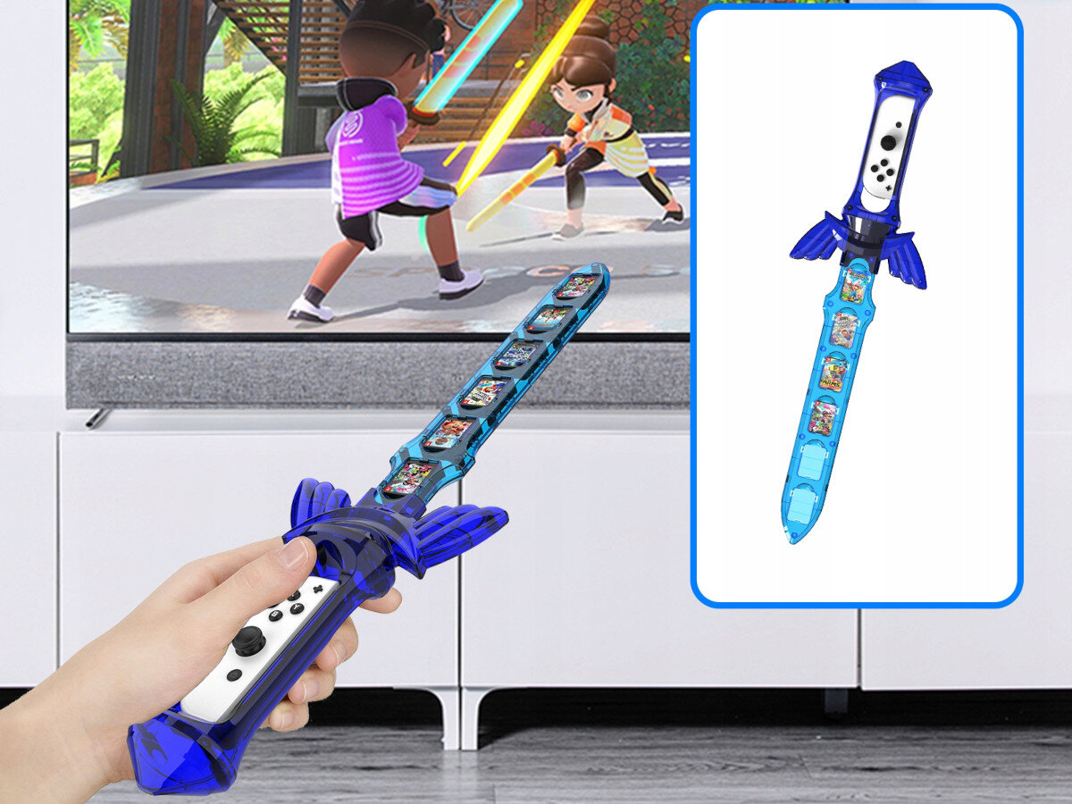 Zestaw akcesoriow JYS Ns236 do Nintendo Switch/Switch Oled atrakcyjnie wygladajacy miecz