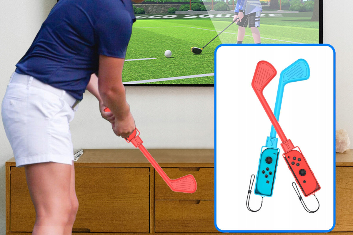 Zestaw akcesoriow JYS Ns236 do Nintendo Switch/Switch Oled kije golfowe