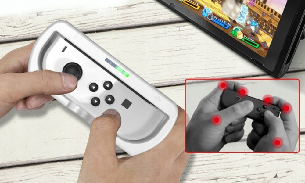 Kierownica na Joy-Con JYS Czarny przyciski wskaznik led