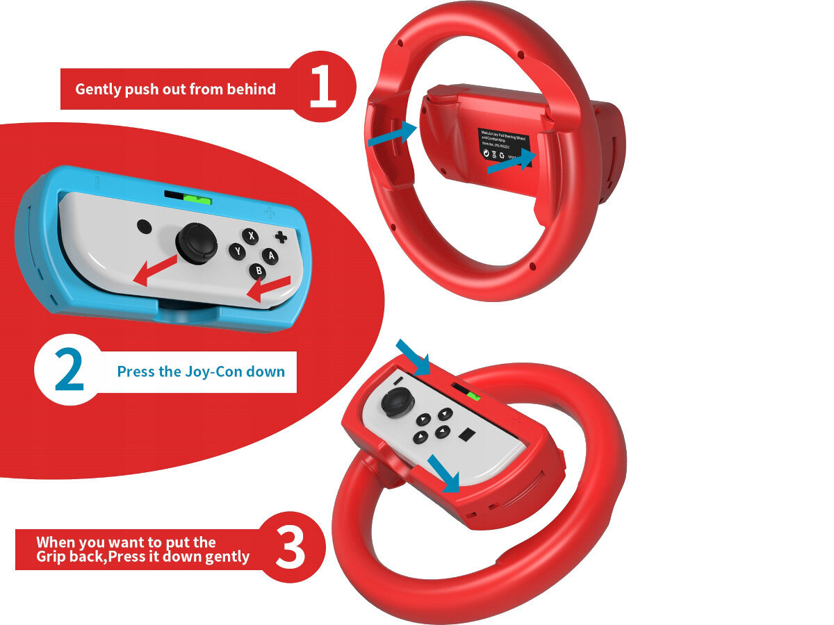 Kierownica na Joy-Con JYS Czarny sposoby uzywania
