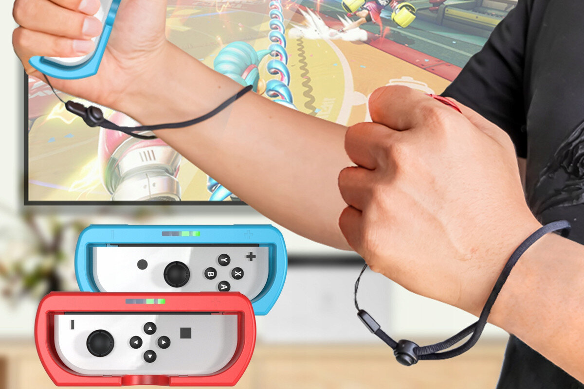 Kierownica na Joy-Con JYS Czerwony Niebieski lekki material