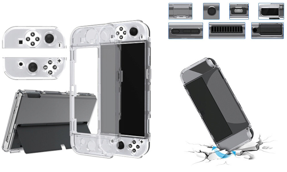 Zestaw akcesoriow JYS Ns228 do Nintendo Switch Oled oslona odporna na urazy