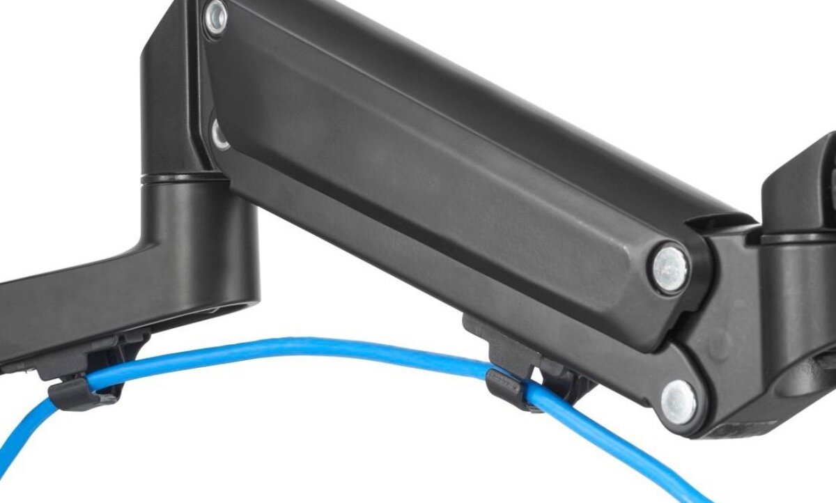 zdjęcie UCHWYTU DO MONITORA PREMIUM, OBROTOWY, SPRĘŻYNA GAZOWA,  2 RAMIONA, 13 - 32