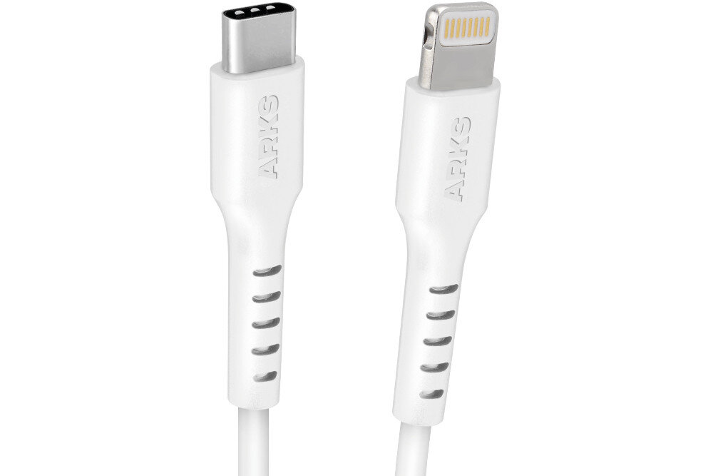 Kabel USB - Lightning ARKS 1 m bialy dlugosc wtyki