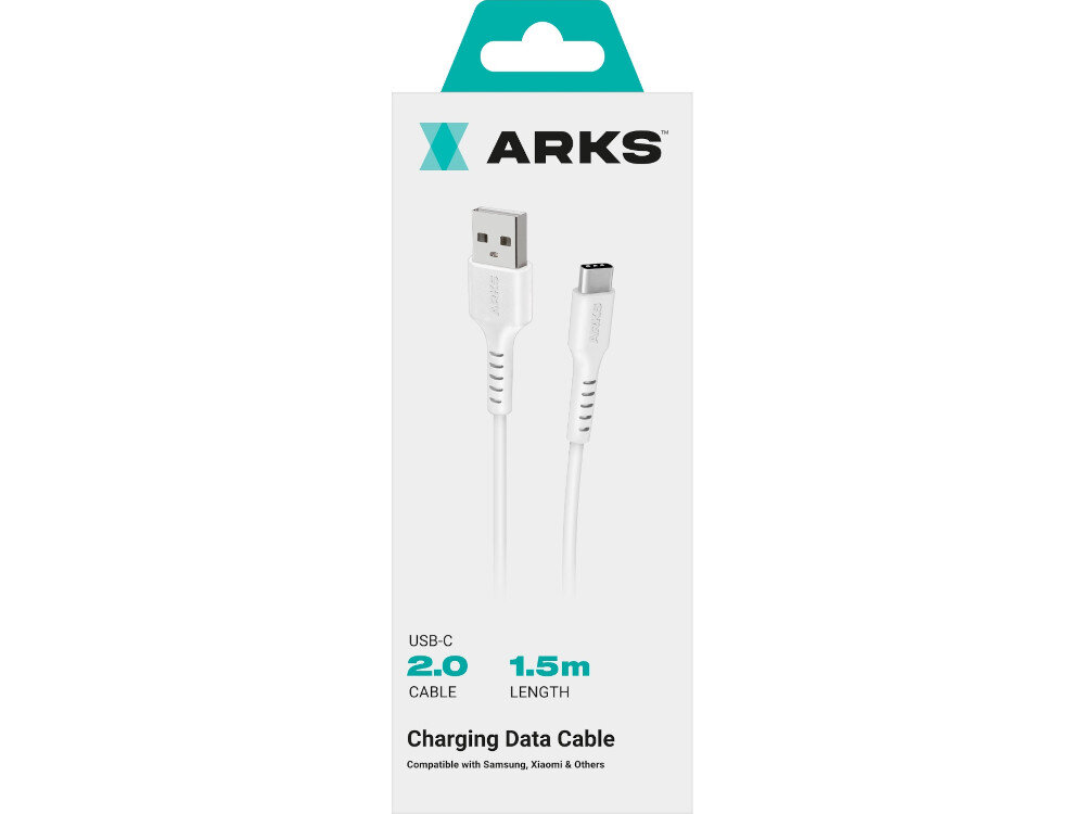 Kabel USB - USB-C ARKS 1 m czarny opakowanie
