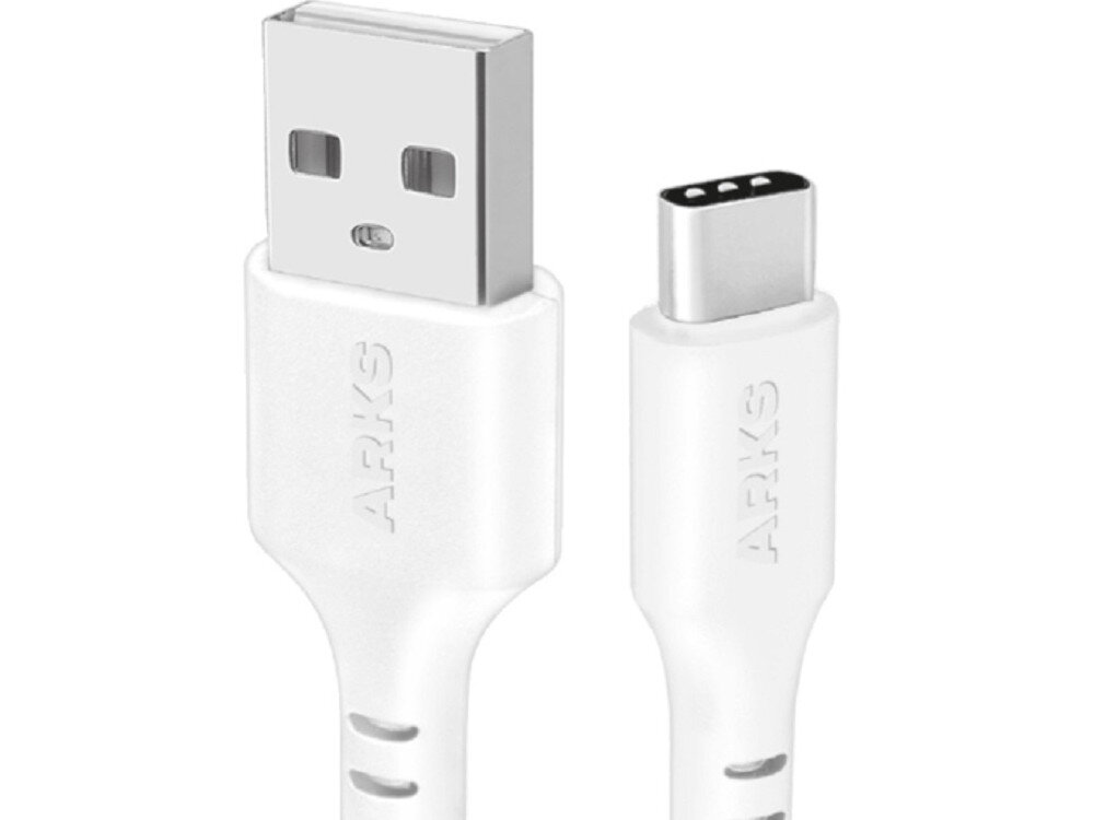 Kabel USB - USB-C ARKS 1 m bialy dlugosc wtyki
