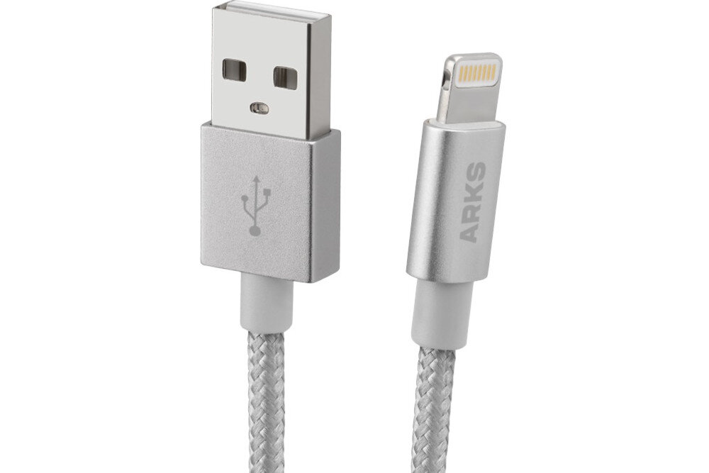 Kabel USB - Lightning ARKS 0.5 m srebrny dlugosc wtyki