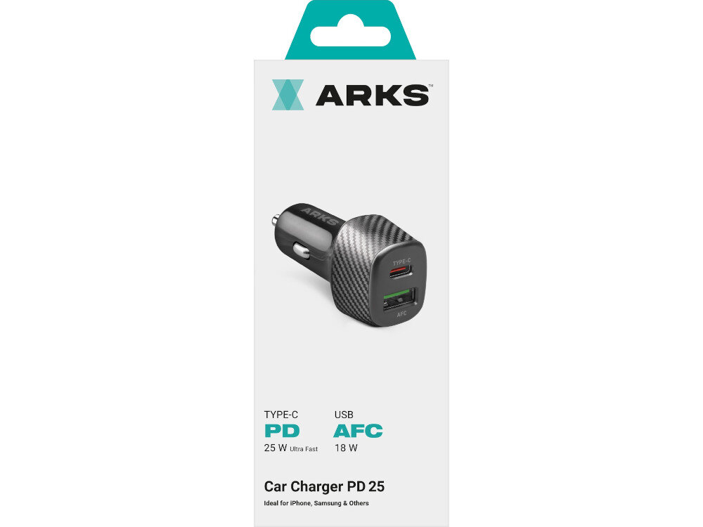 Ładowarka samochodowa ARKS ARCR1USBTCPD25W Czarny opakowanie