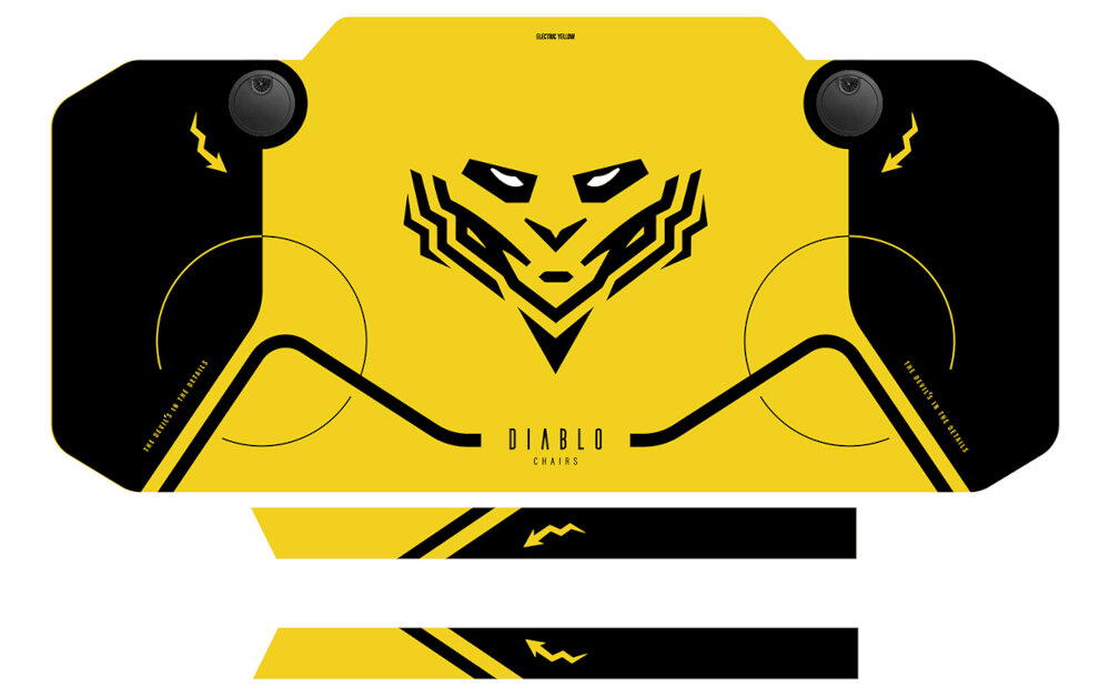 Mata na biurko DIABLO CHAIRS Biało-zielony estetyka funkcjonalność ochrona blat 