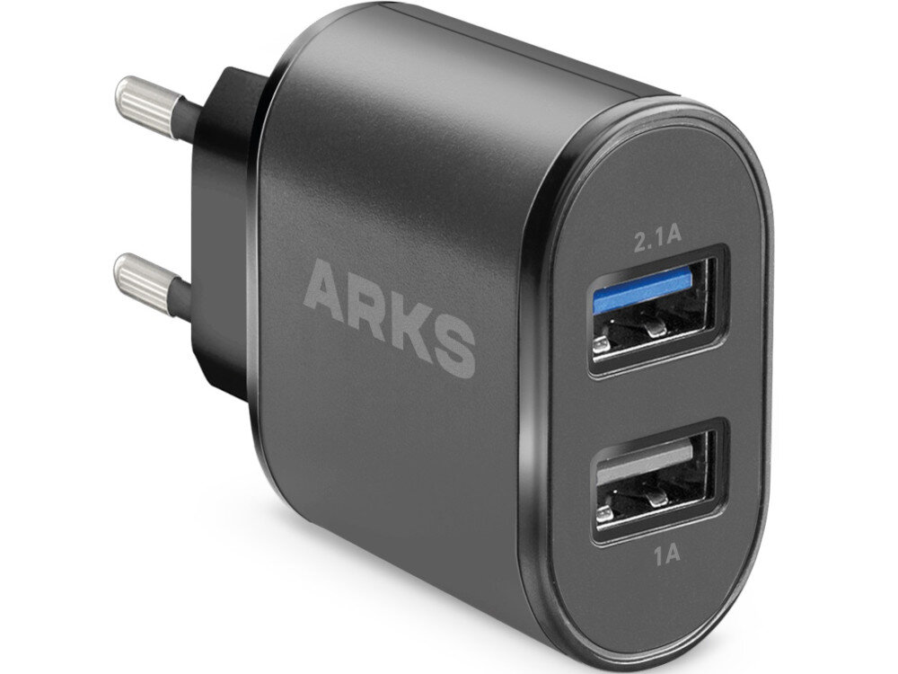 Ładowarka sieciowa ARKS ARKITTRC2U2AFASTK 10W Czarny porty zabezpieczenia