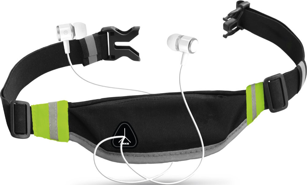 Pas sportowy na smartphone ARKS ARSPORTBELTFITK Czarny wyjscie sluchawkowe odblaski odporny