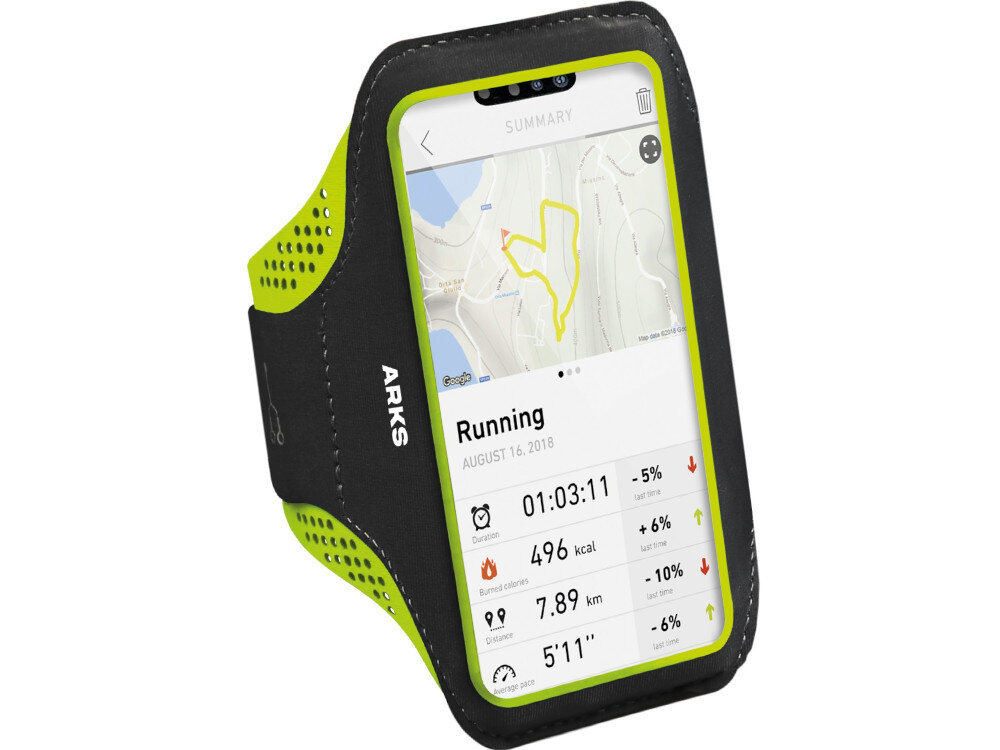 Etui ARKS ARSPORTFITBAND3XL Czarny kieszen sluchawki odblaski odporny