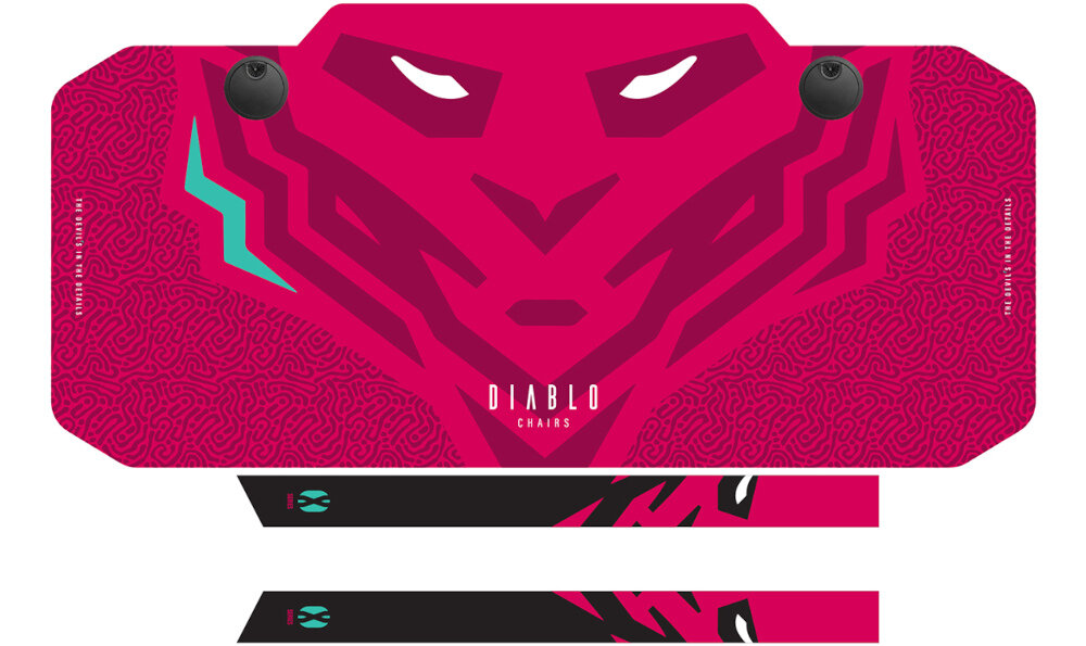 Mata na biurko DIABLO CHAIRS Biało-zielony estetyka funkcjonalność ochrona blat 