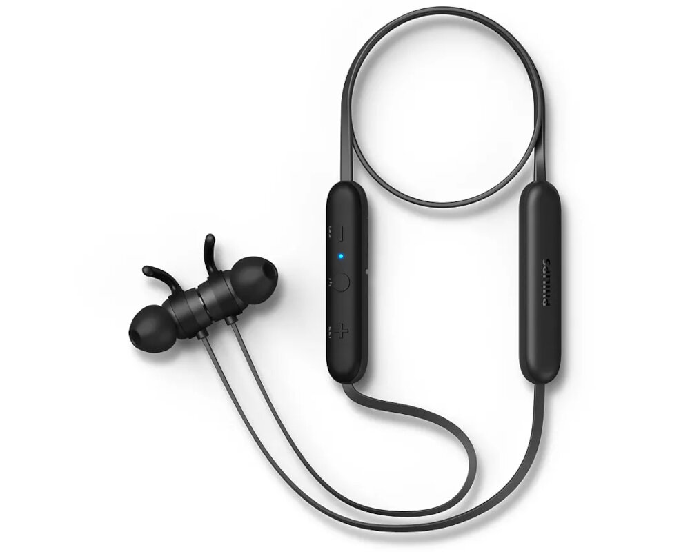 Słuchawki dokanałowe PHILIPS TAE1205BK/00 Czarny design komfort lekkość dźwięk jakość wrażenia słuchowe ergonomia lekkość sport aktywność podróże czas pracy działanie akumulator