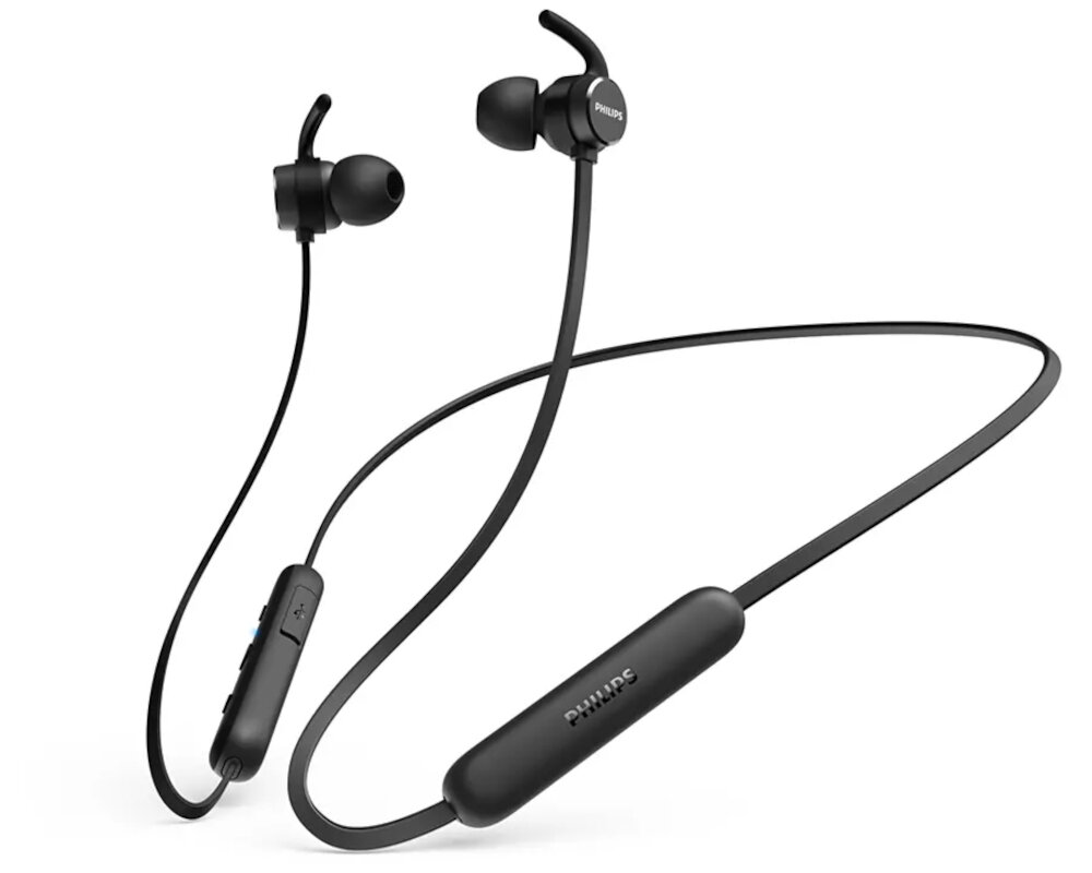 Słuchawki dokanałowe PHILIPS TAE1205BK/00 Czarny design komfort lekkość dźwięk jakość wrażenia słuchowe ergonomia lekkość sport aktywność podróże czas pracy działanie akumulator
