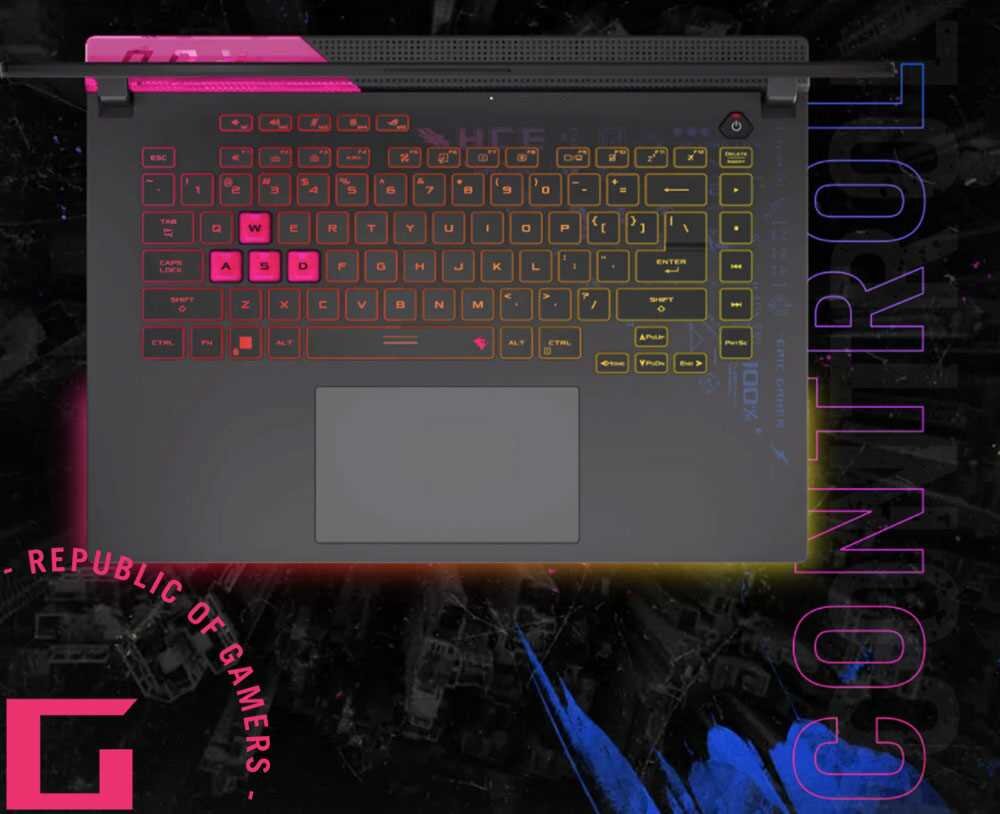 Laptop ASUS ROG Strix G15 G513 - Klawiatura