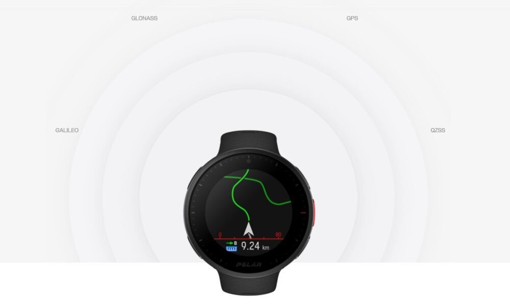 Zegarek sportowy POLAR Vantage V2 ekran bateria czujniki zdrowie sport pasek ładowanie pojemność rozdzielczość łączność sterowanie krew puls rozmowy smartfon aplikacja