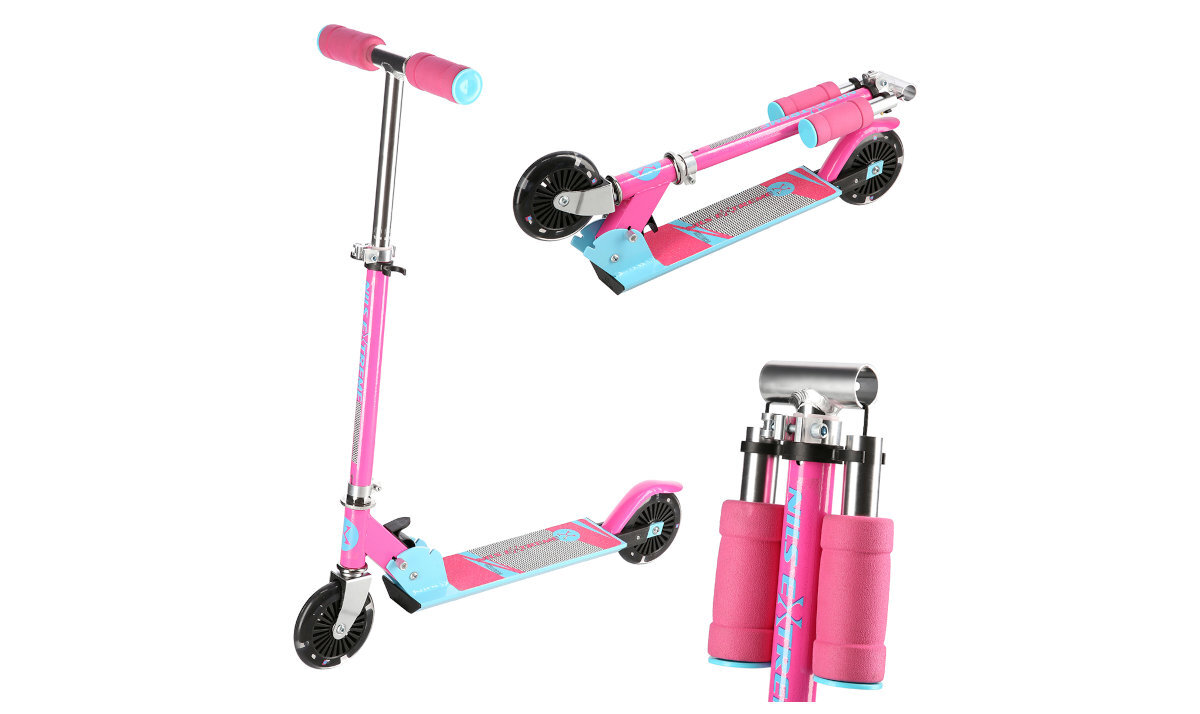 Hulajnoga dla dzieci NILS EXTREME HL776 Różowo-niebieski jazda w bogatych kolorach