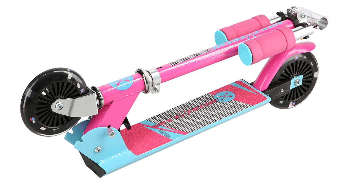 Hulajnoga dla dzieci NILS EXTREME HL776 Różowo-niebieski skladana konstrukcja