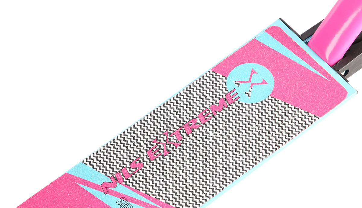 Hulajnoga dla dzieci NILS EXTREME HL776 Różowo-niebieski hulajnoga z hamulcem noznym