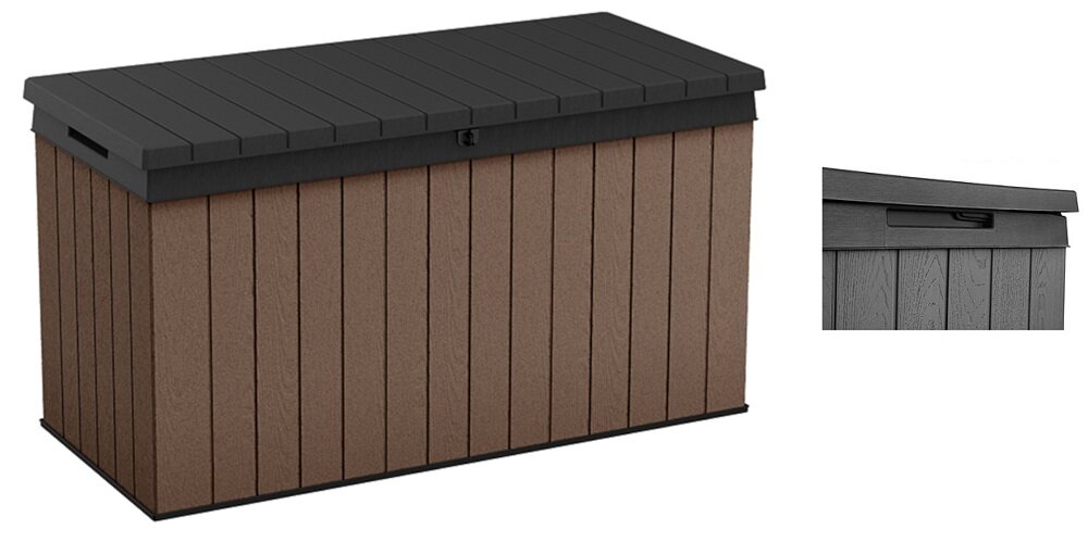 Skrzynia ogrodowa KETER Darwin Box 17211696 Brązowy maksymalne obciążenie wewnętrzne do 75 kg wbudowane uchwyty
