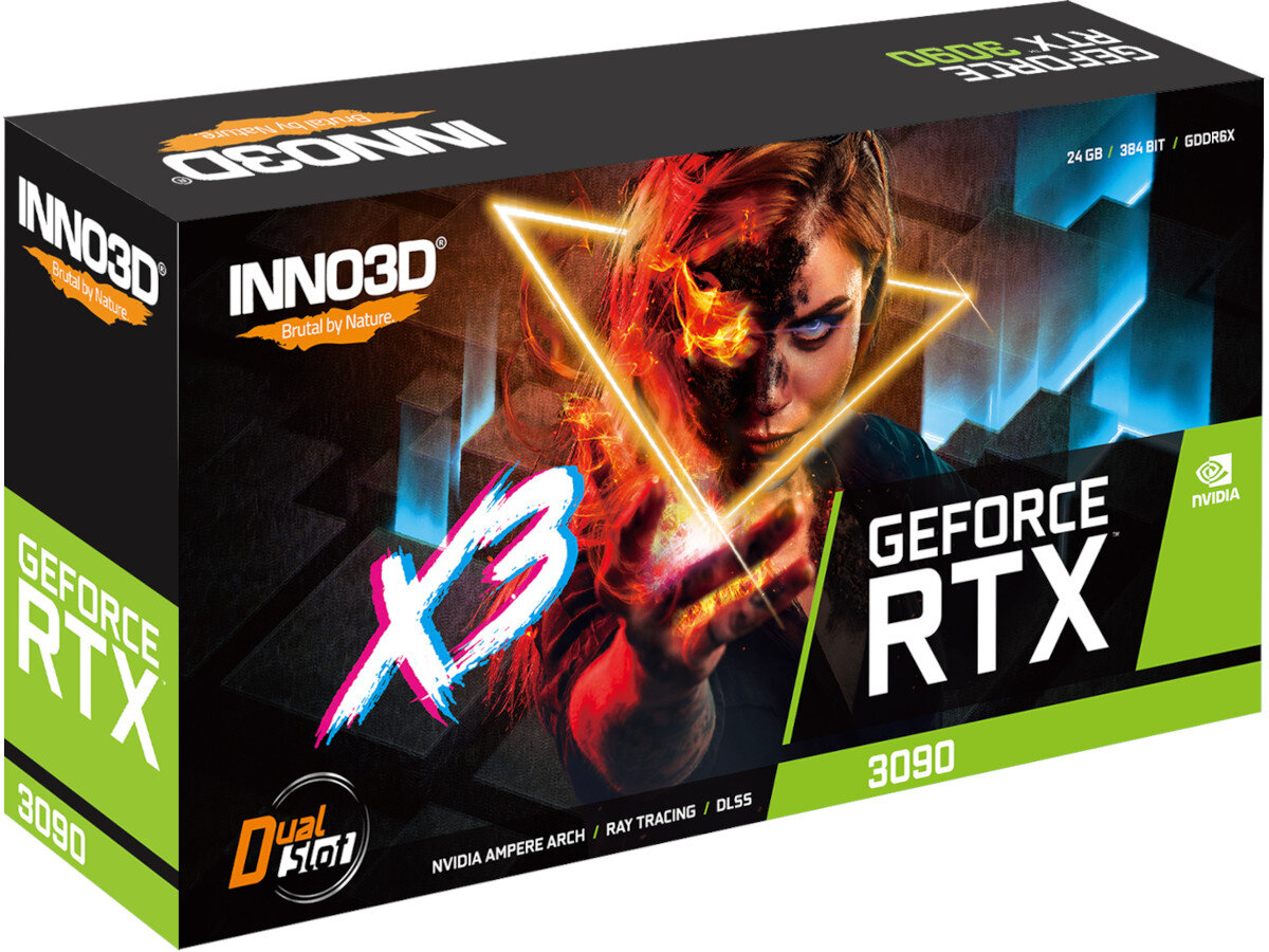 Karta graficzna INNO3D GeForce RTX 3090 X3 24GB zawartosc opakowania