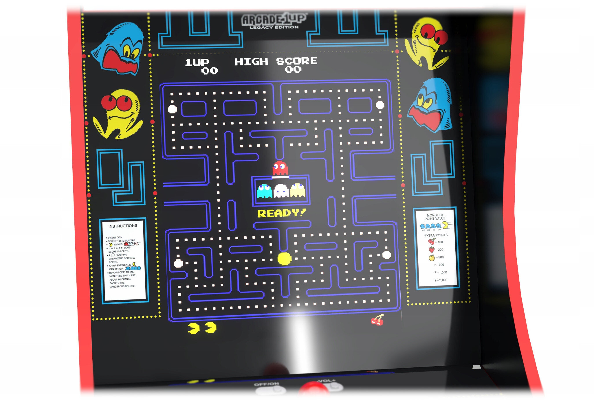 Konsola ARCADE1UP Pac-Man 12 Gier wymiary wyswietlacza