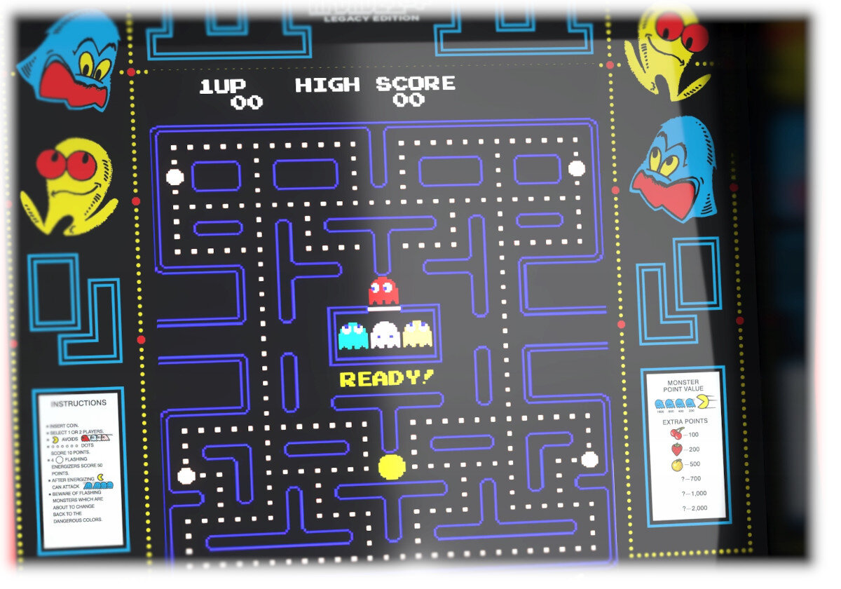 Konsola ARCADE1UP Pac-Man 12 Gier lista gier