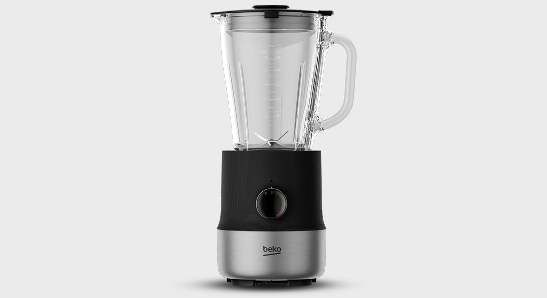 Blender kielichowy BEKO TBN81808BX szybko latwo i wygodnie moc 800W skuteczne blendowanie rozdrabnianie