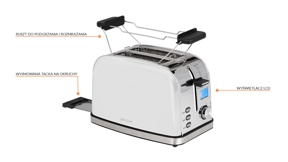 Toster SAM COOK PSC-60 W Bialy