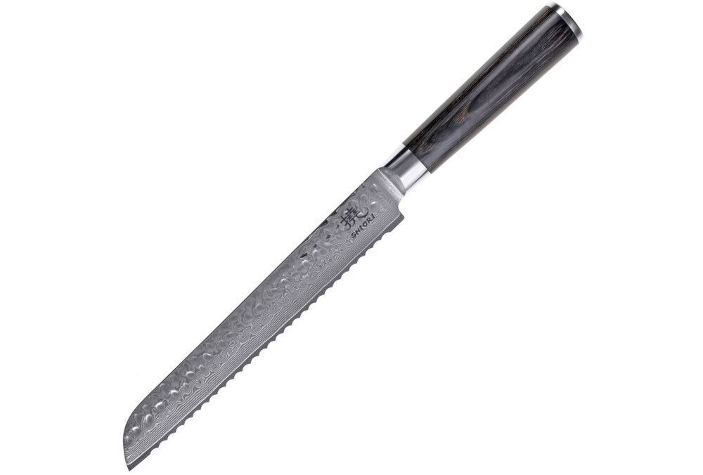 Nóż SHIORI Chairo Surai rekojesc wykonanie drewno Pakka prezentacja wyglad