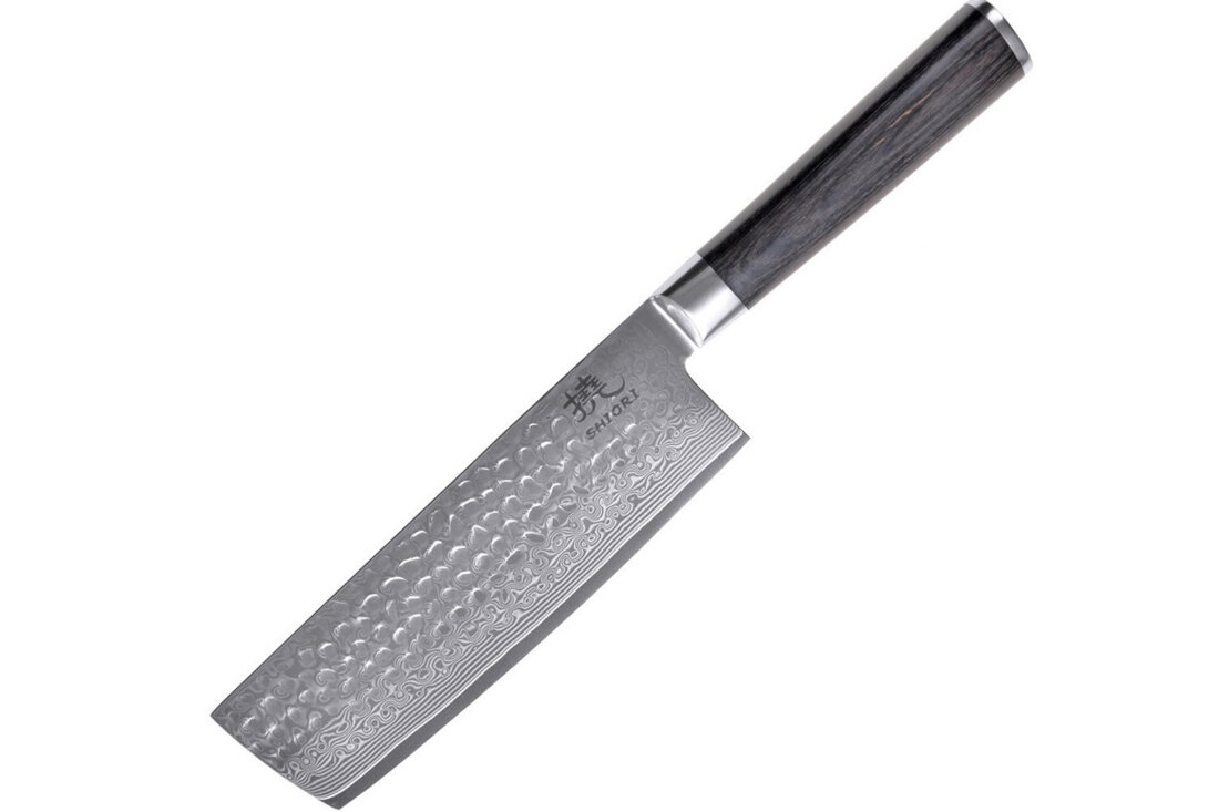 Tasak SHIORI Chairo Nakiri Wyjątkowy design wyglad prezentacja rekojesc wykonanie drewno Pakka