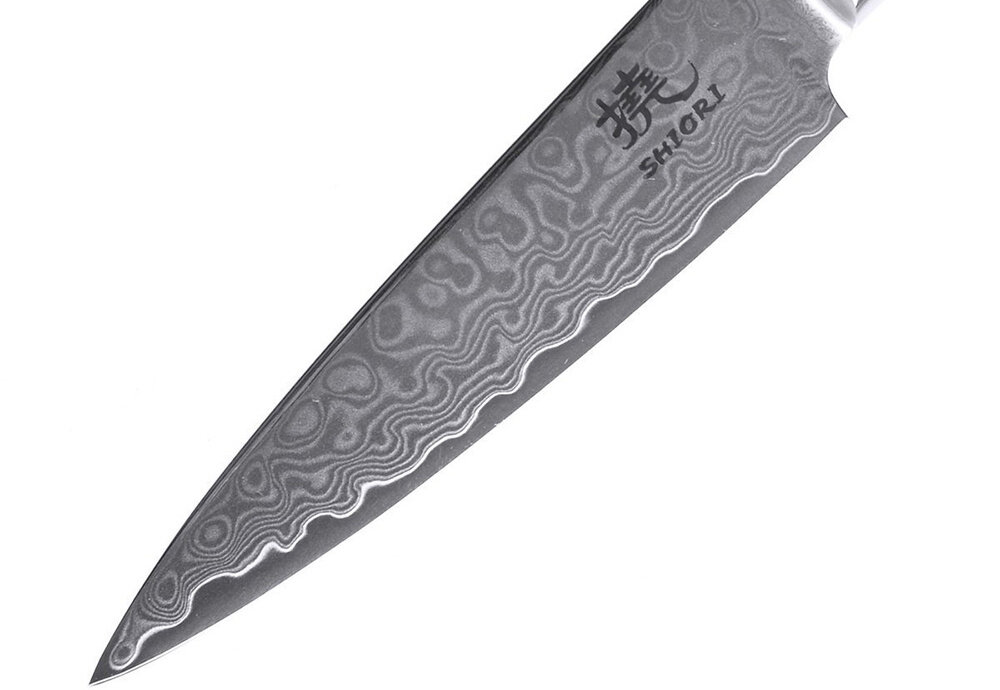 Nóż SHIORI Kuro Shoto 60 HRC Precyzyjne ostrze długość 8,70 cm