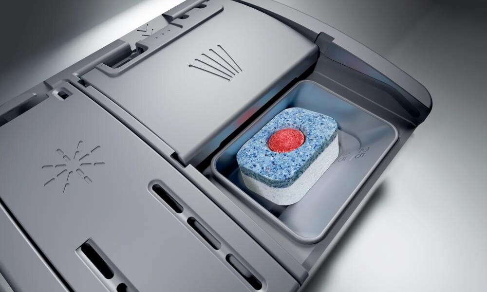 SIEMENS SN85TX00CE detergenty miejsce tabletka sól środek nabłyszczanie czystość