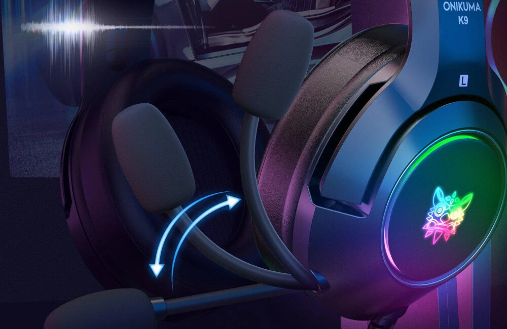 Słuchawki ONIKUMA K9 dźwięk gra basy impedancja czułość