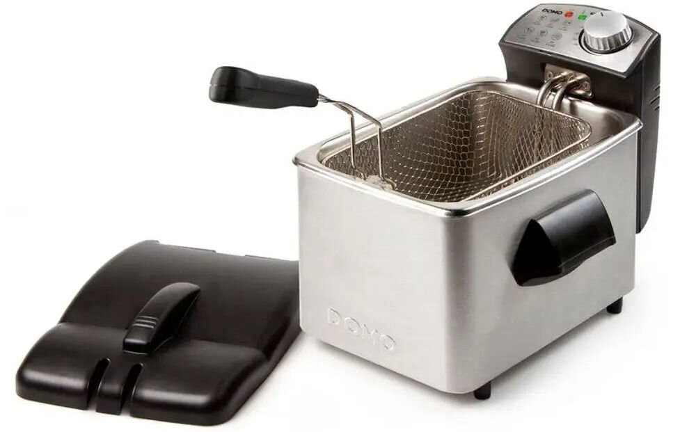 Frytkownica DOMO DO458FR wymiary waga nóżki antypoślizgowe przemieszczanie bezpieczeństwo mało miejsca