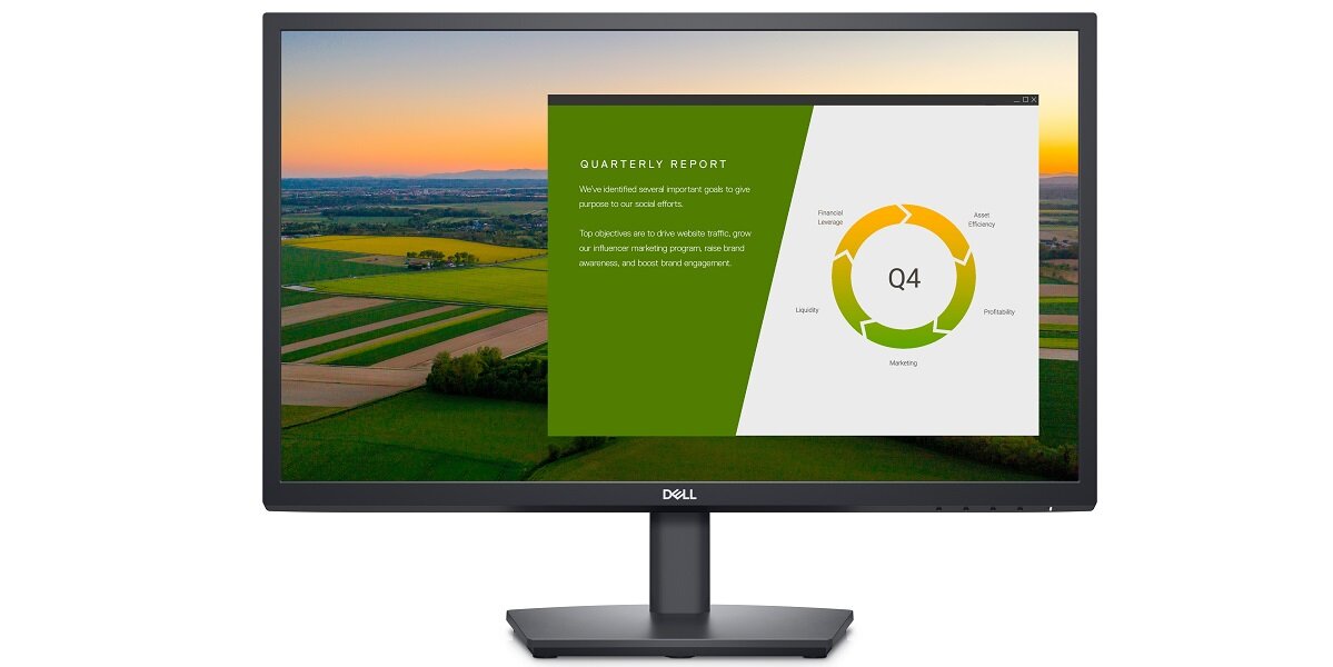 Monitor DELL E2422HS 24 1920x1080px IPS Ergonomiczna regulacja Minimalistyczna, prosta konstrukcja