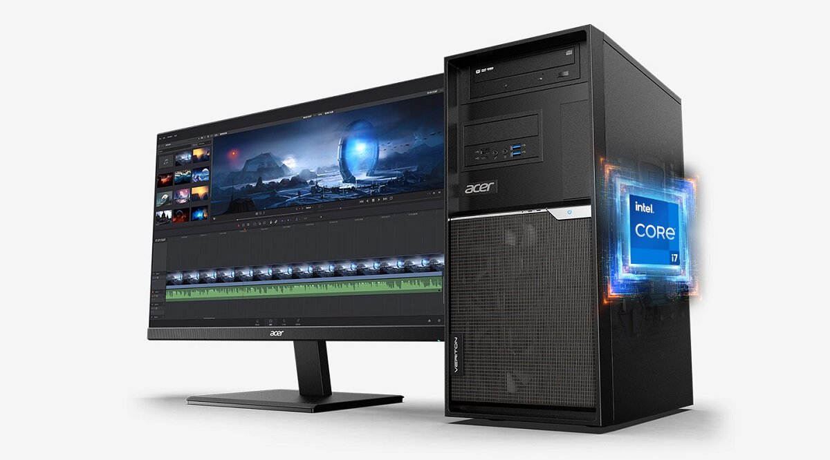 Komputer ACER Veriton K8 VK8-680G i7-11700 16GB RAM 512GB SSD GeForce RTX3070 Zaawansowane przetwarzanie Spełni Twoje oczekiwania