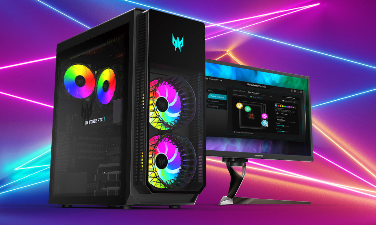 Komputer ACER Predator Orion 5000 Odbierz swoją koronę Ciesz się nowym, wydajnym komputerem gamingowym z wielokolorowym podświetleniem