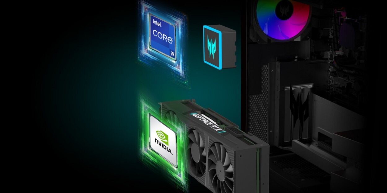 Komputer ACER Predator Orion 7000 Odbierz swoją koronę Ciesz się nowym, wydajnym komputerem gamingowym z wielokolorowym podświetleniem