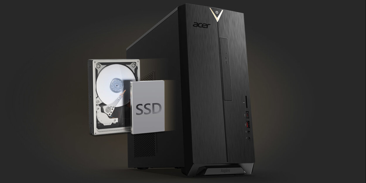 Komputer ACER Aspire TC-1760 i5-12400 8GB RAM 512GB SSD GeForce GTX1650 Windows 11 Home Pamięć masowa