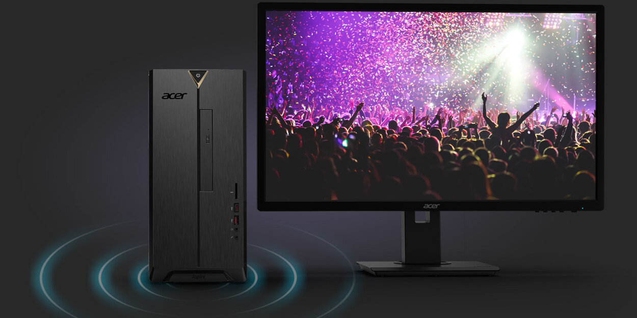 Komputer ACER Aspire TC-1760 i5-12400 8GB RAM 512GB SSD GeForce GTX1650 Windows 11 Home Dźwięk